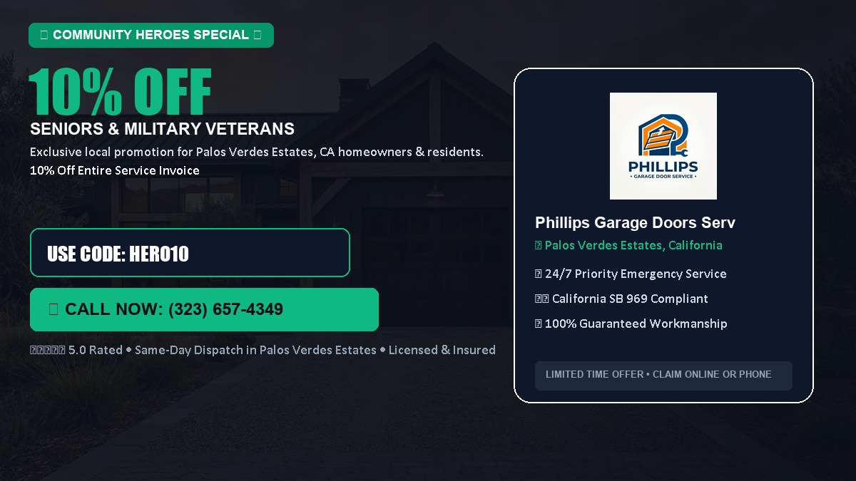 10% OFF Senior Citizens (65+) & Military / Veteran Community Discount in Palos Verdes Estates, CA