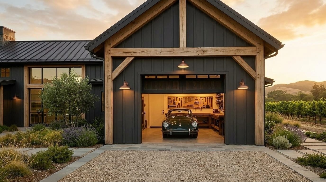 Phillips Garage Doors Services Overhead Garage Door Gliding Open in Palos Verdes Estates, CA